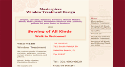 Desktop Screenshot of masterpiecewindowtreatmentdesign.com